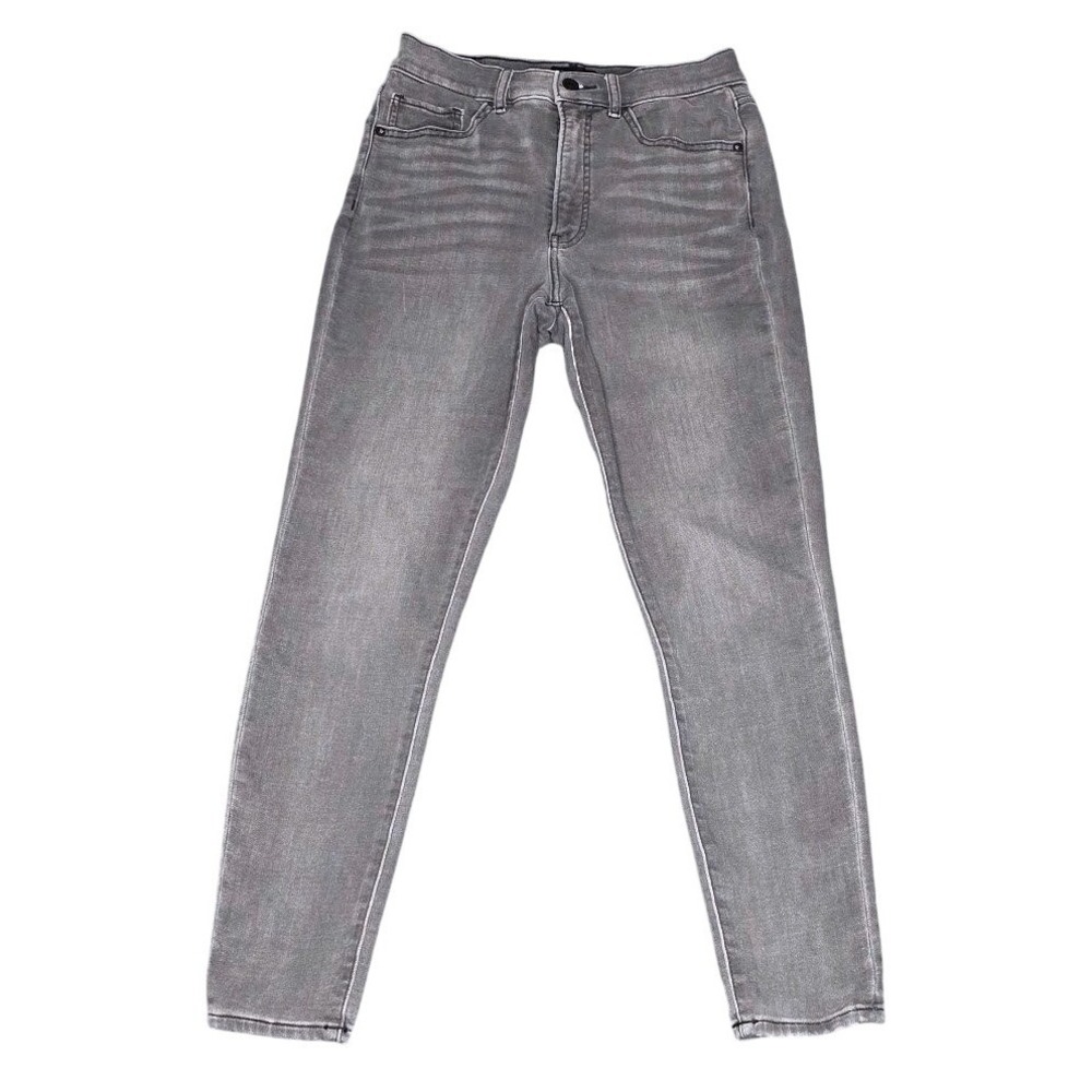 Express Womens Skinny High Rise Gray Denim Jeans Size 4R Faded‎ Stretch